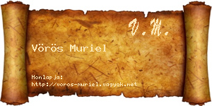 Vörös Muriel névjegykártya